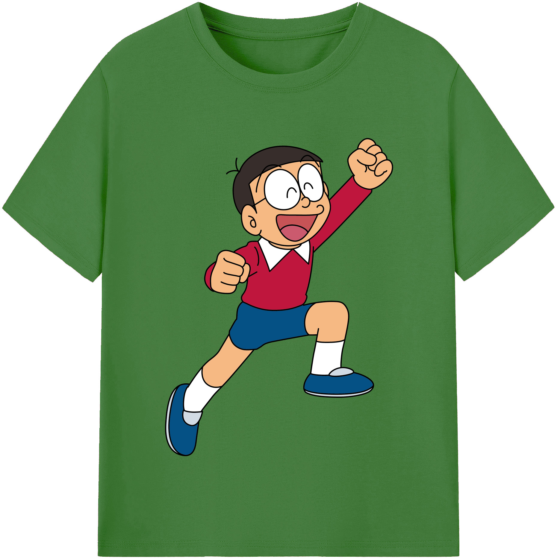 （画像用） ドラえもん 野比 のび太 Doraemon Nobita Nobi レディースカジュアルプリントTシャツ（綿100％）